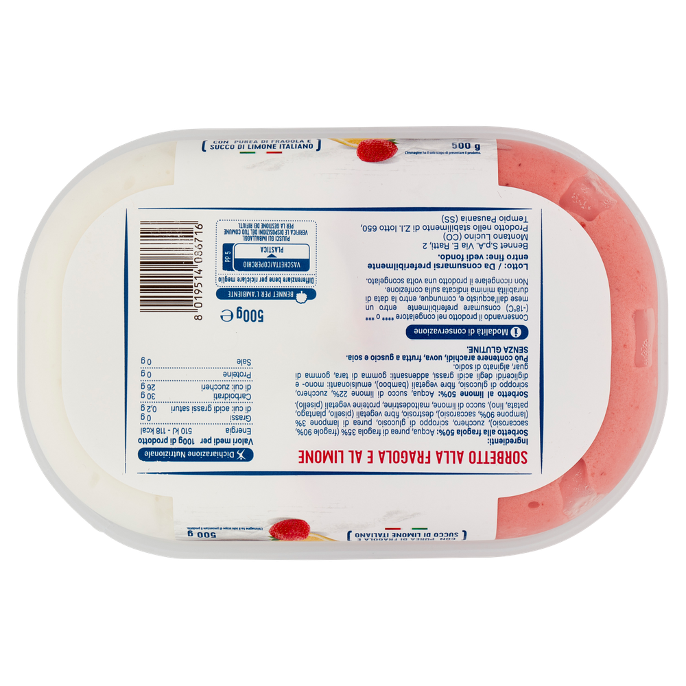 Vaschetta Sorbetto Fragola Limone Bennet - Foto 3