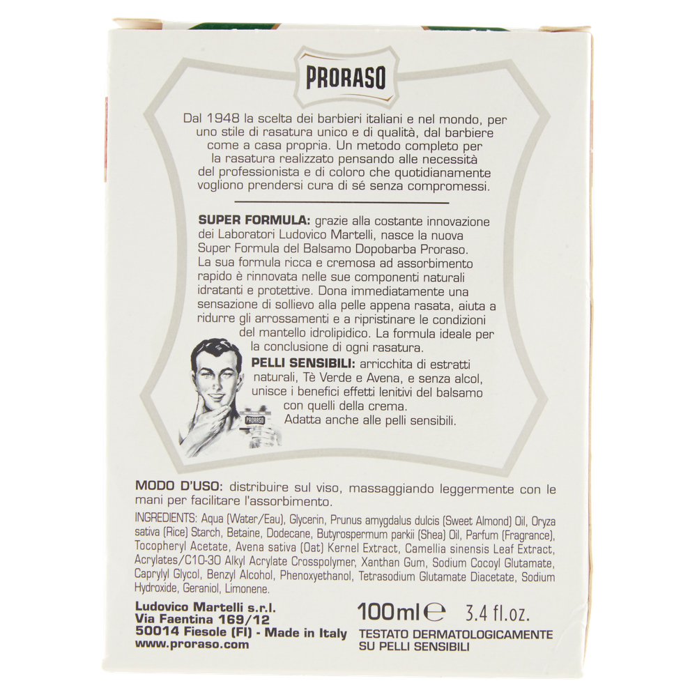 Balsamo Dopobarba Pelli Sensibili Proraso - Foto 3