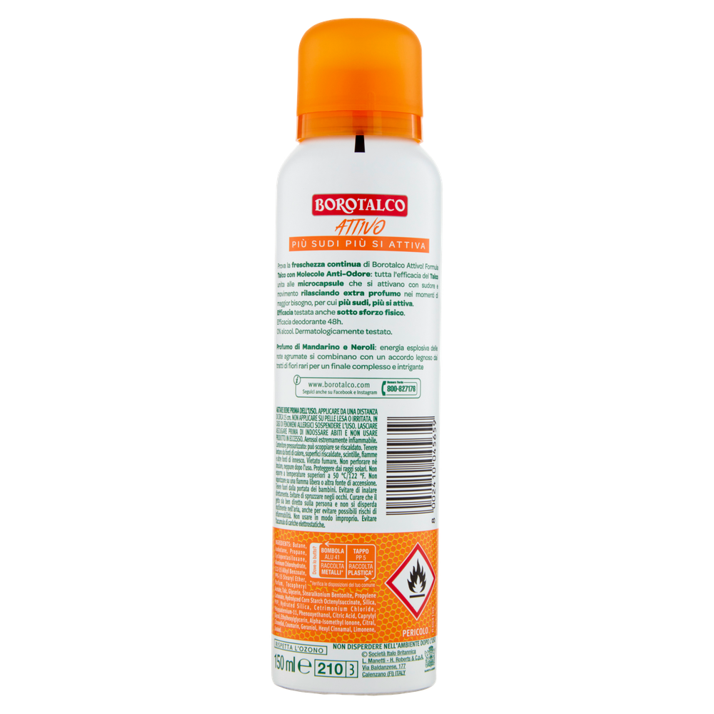 Borotalco Deodorante Spray Attivo Arancione - Foto 3