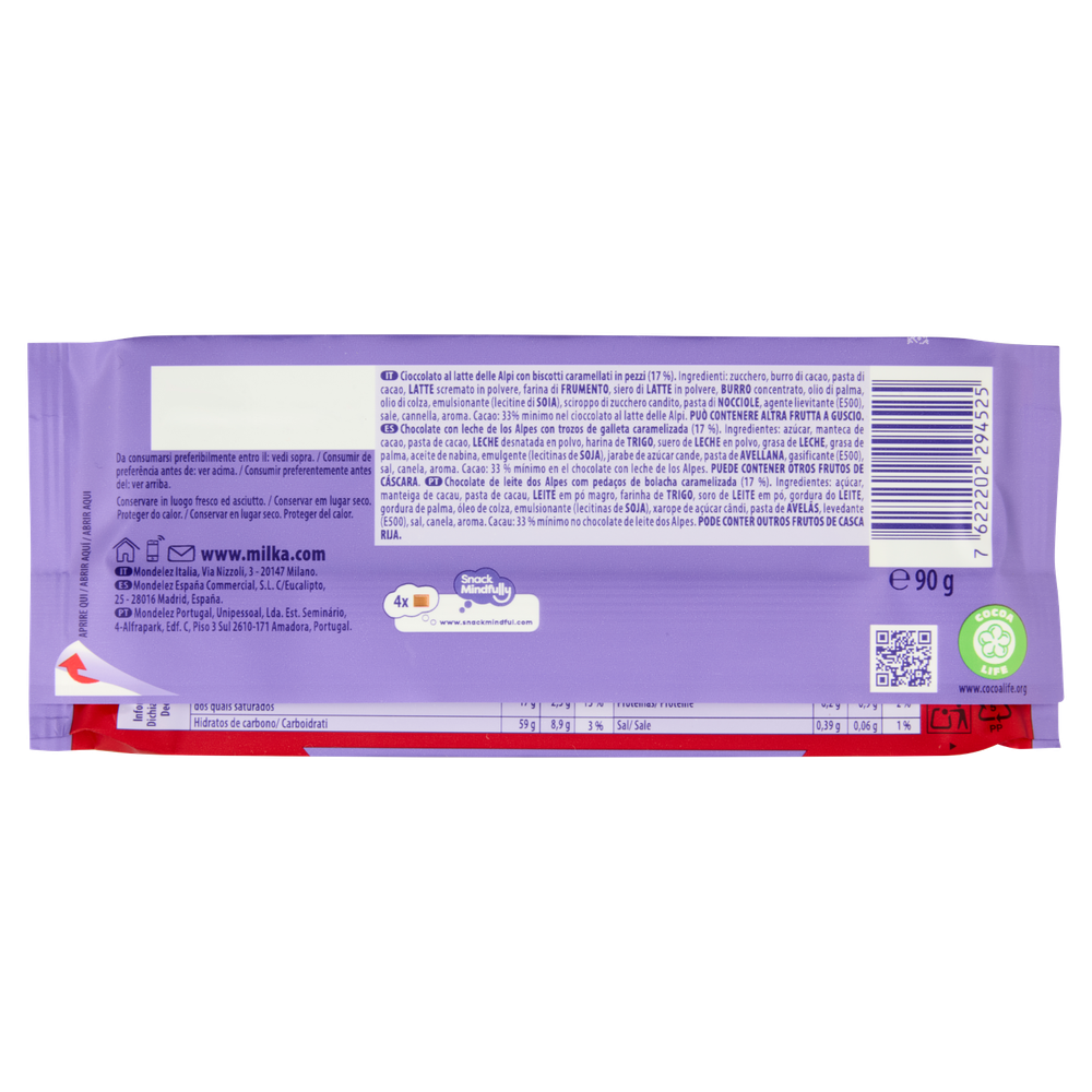 Tavoletta Cioccolato Al Latte Con Biscotto Lotus Milka - Foto 3