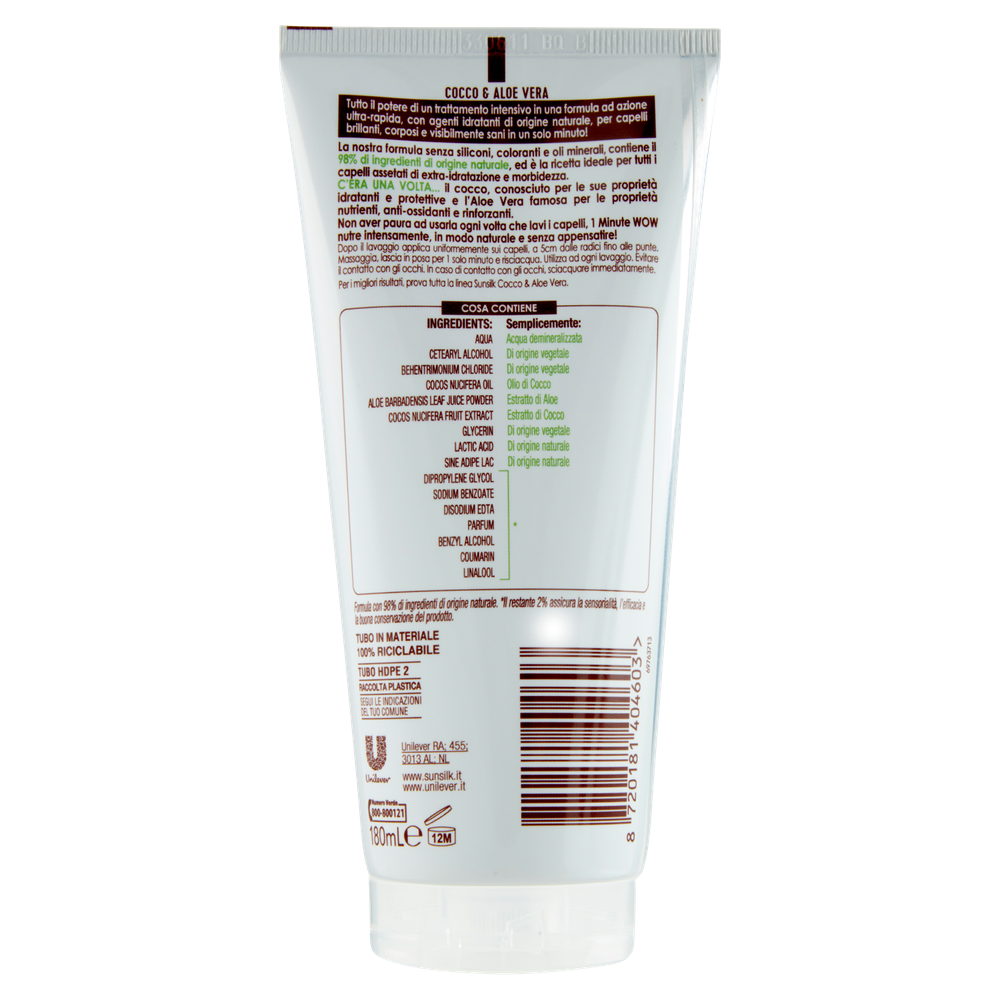 Maschera Capelli 1 Minuto Cocco & Aloe Sunsilk - Foto 3