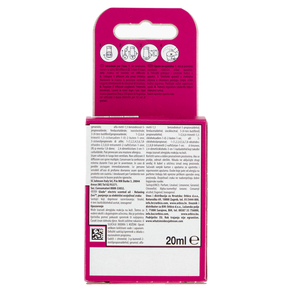 Ricarica Deodorante Ambiente Elettrico Essential Oil Relaxing Zen Glad - Foto 3