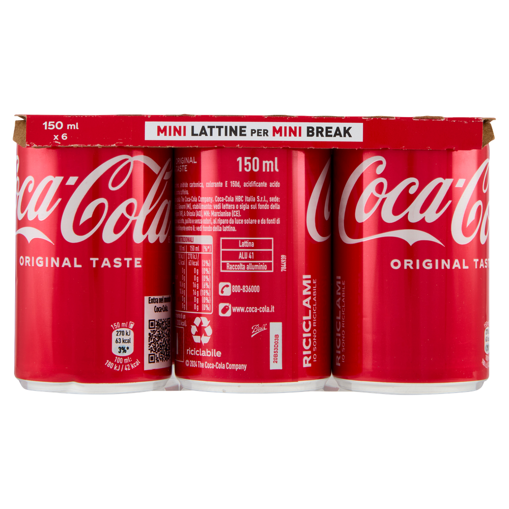 6 Lattine Mini Coca Cola - Foto 3
