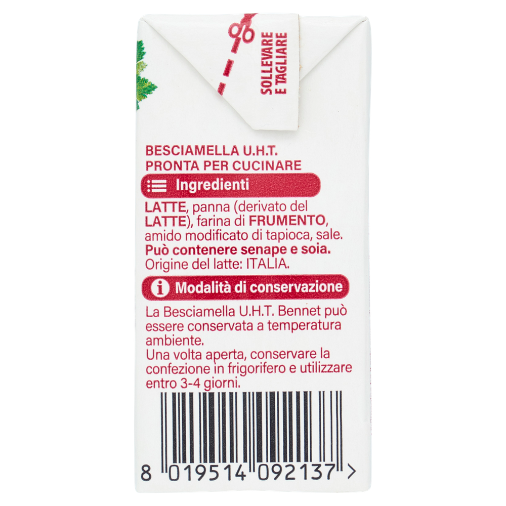 Besciamella Uht Pronta Per Cucinare Bennet - Foto 2