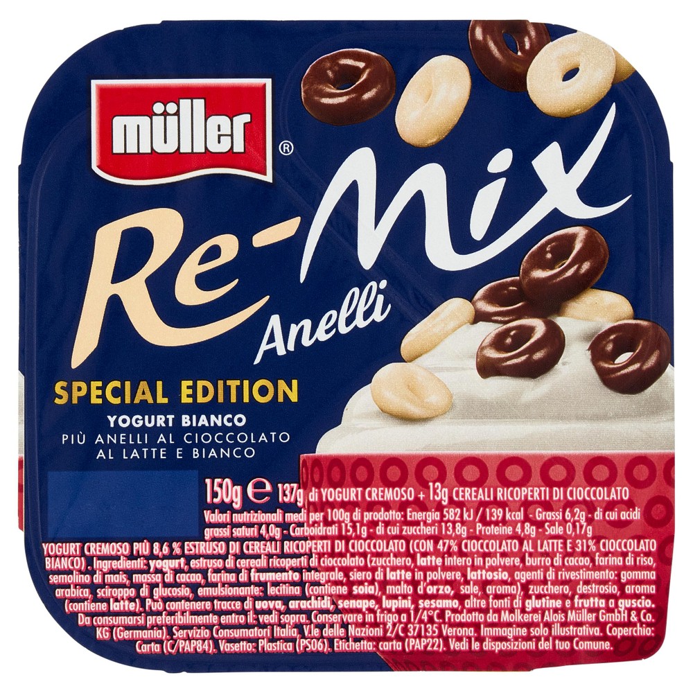 Muller Mix Bianco Piu Anelli Cioccolato Al Latte E Bianco - Foto 1