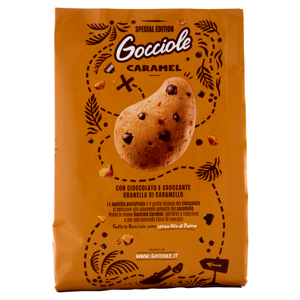 Biscotti Gocciole Caramel Con Cioccolato E Caramello Pavesi - Foto 3