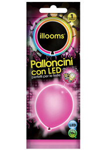 Palloncino Gonfiabile Rosa Con Led - Foto 1