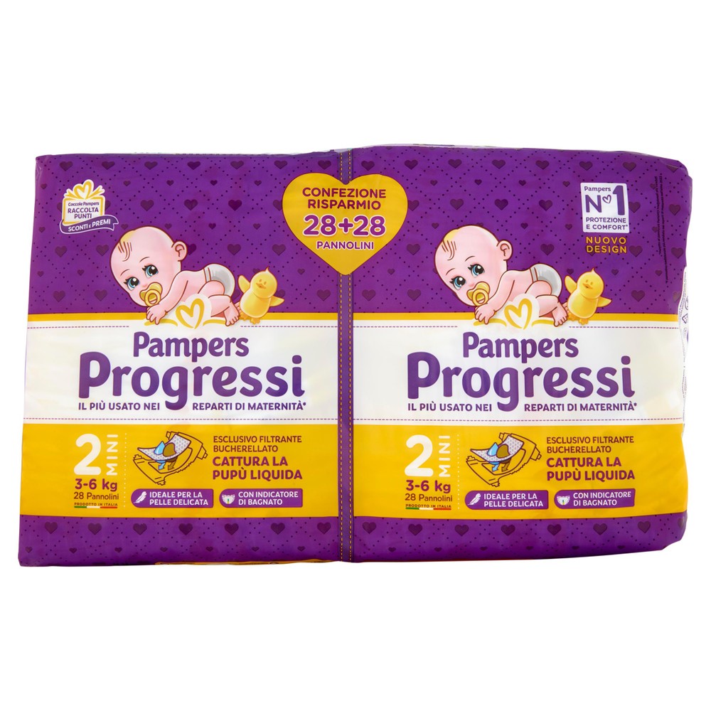 56 Pannolini Progressi Taglia 2 Mini Pampers - Foto 1