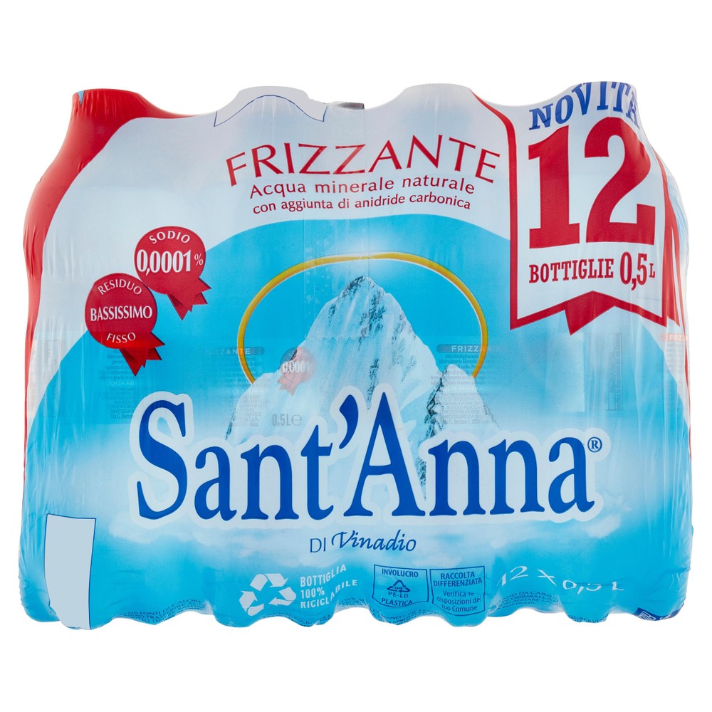 Acqua Frizzante Sant'anna 12 Da L.0,5 - Foto 1