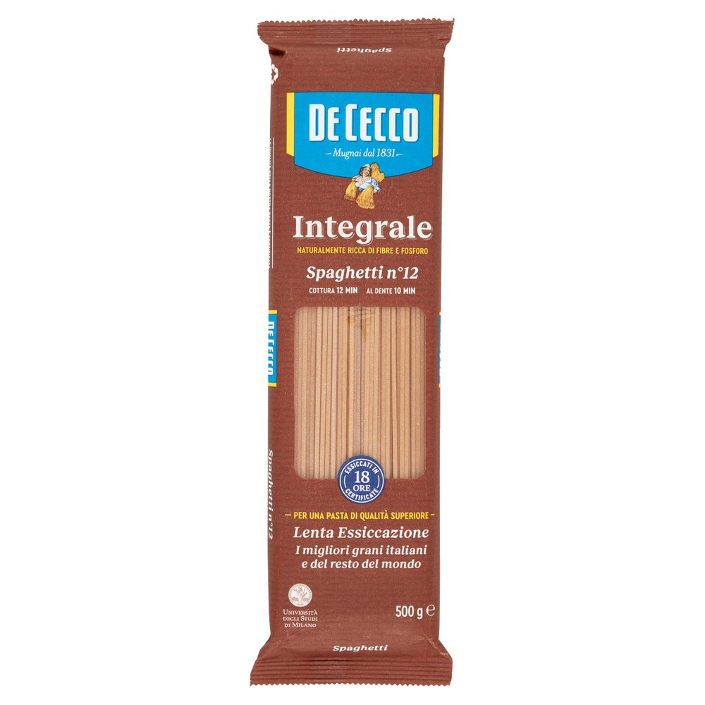 Pasta Spaghetti Integrali N.12 De Cecco - Foto 1