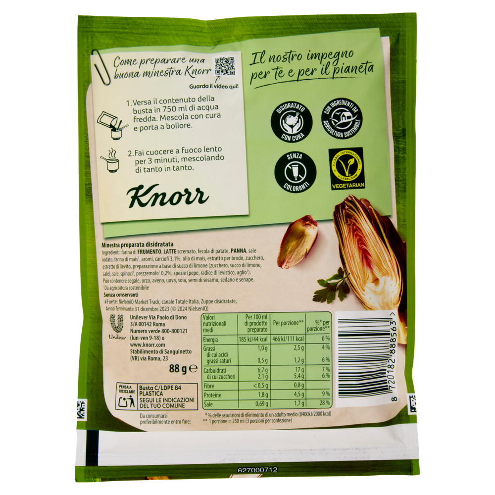 Crema Di Carciofi In Busta Da Agricoltura Sostenibile Knorr - Foto 3