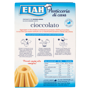 Preparato Per Budino Denso Gusto Cioccolato Da Zuccherare 2x49g Elah - Foto 3