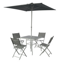 Set Garden Textilene Tavolo Cm . 80 x 804 Sedie Textilene Set Garden Textilene Tavolo Cm . 80 x 804 Sedie Textilene