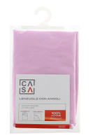 Lenzuolo Angoli Tinta Unita 1piazza 1/2 Cm130x200 Rosa Casa Lenzuolo Angoli Tinta Unita 1piazza 1/2 Cm130x200 Rosa Casa