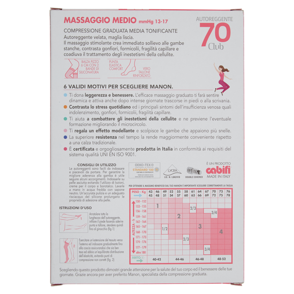 Calze Autoreggenti Donna Tg 2 Nero 70 Denari Manon - Foto 3