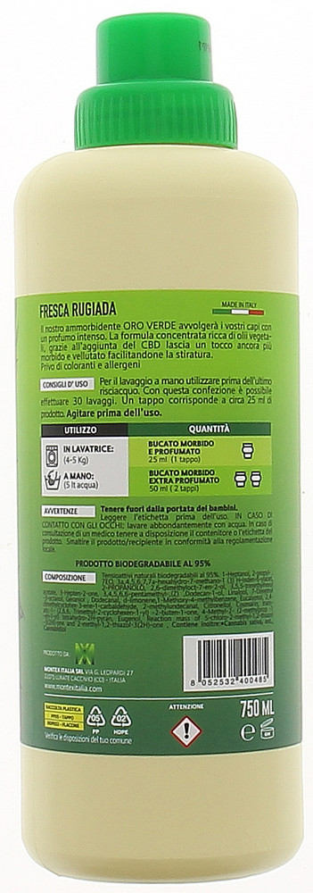 Ammorbidente Concentrato Fresca Rugiada Oroverde 30 Lavaggi - Foto 2