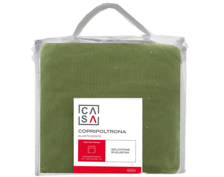 Copripoltrona Tinta Unita Verde Casa - Foto 1