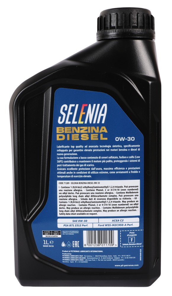Olio Per Auto Selenia 0w30 Benzina O Diesel - Foto 2
