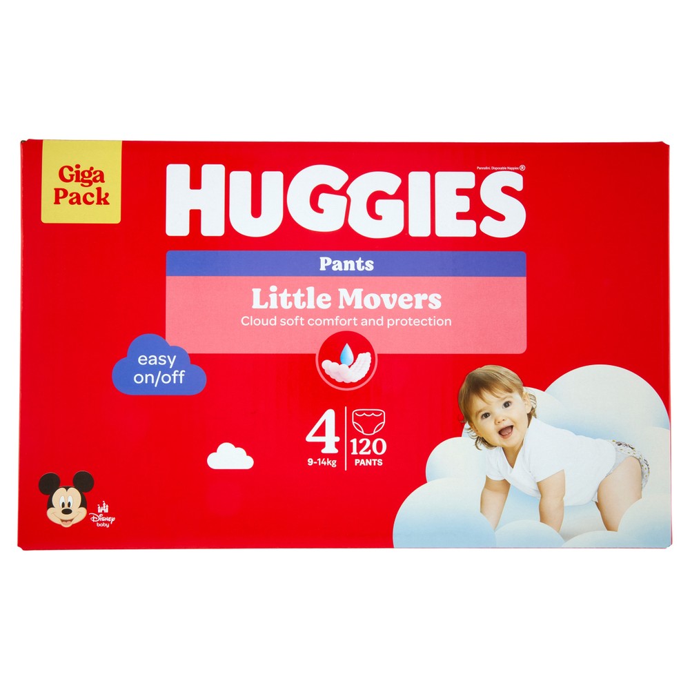 120 Pannolino Little Movers Gigapack Tg.4 Huggies - Foto 1