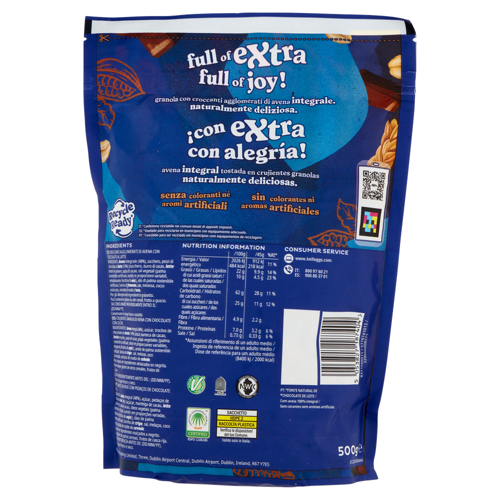 Granola Di Avena Extra Con Cioccolato Al Latte Kellogg's - Foto 3
