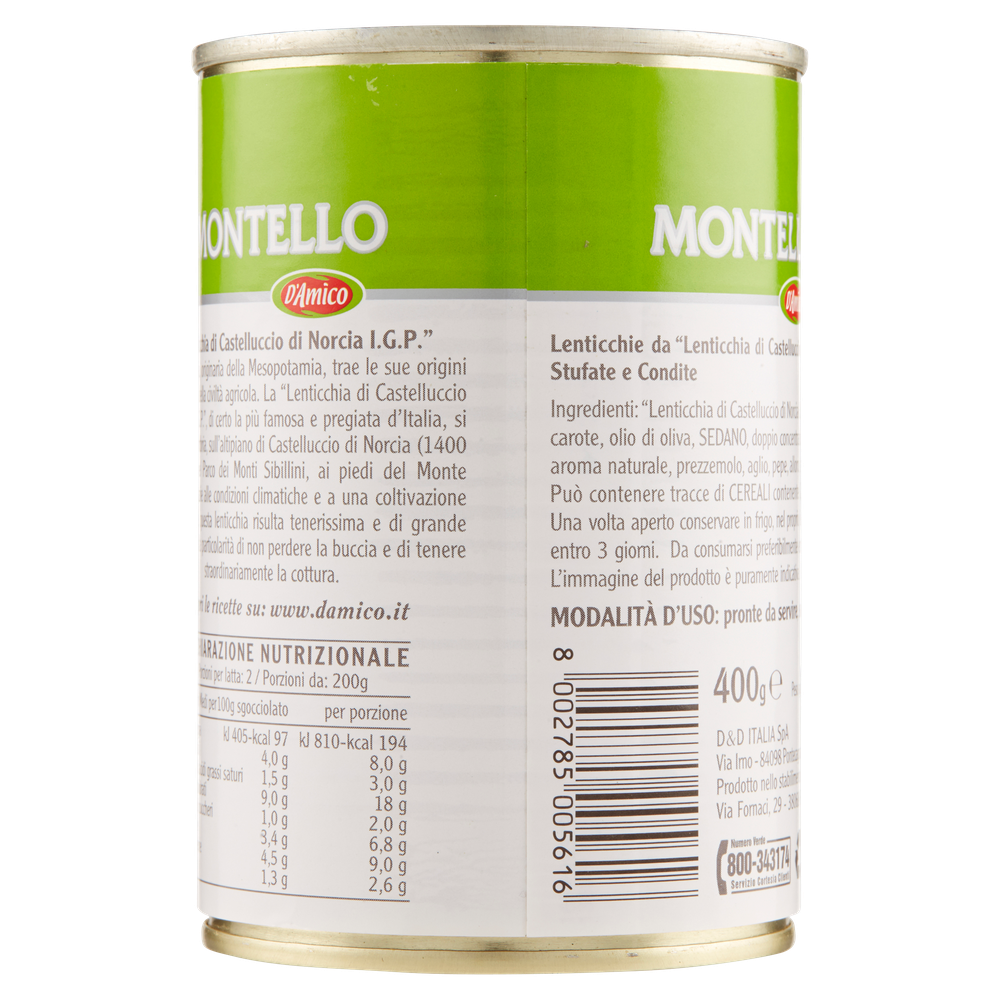 Lenticchie Di Castelluccio Di Norcia Igp Stufate E Condite Montello - Foto 3