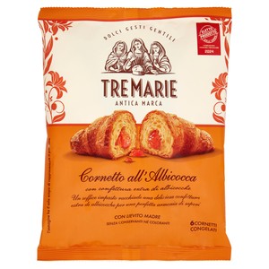 Cornetto Albicocca Lievito Madre 6x62g Tre Marie - Foto 1