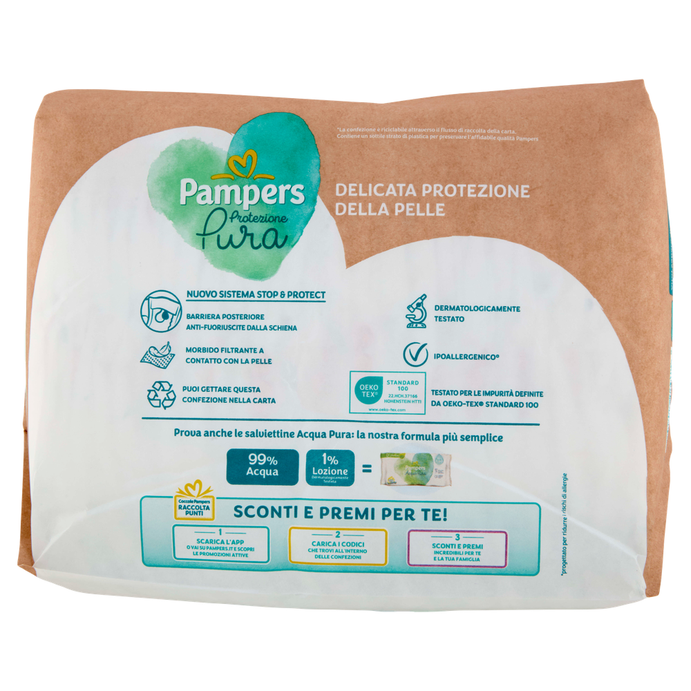 Pannolini Protezione Pura, Taglia 2 Mini (3-6 Kg) Pampers - Foto 3