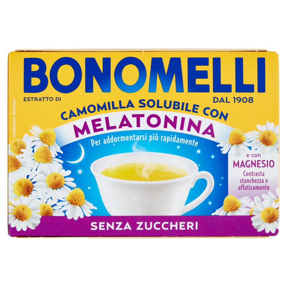 Camomilla Solubile Melatonina E Magnesio No Zucchero 16x4,5g Bonomelli - Foto 3