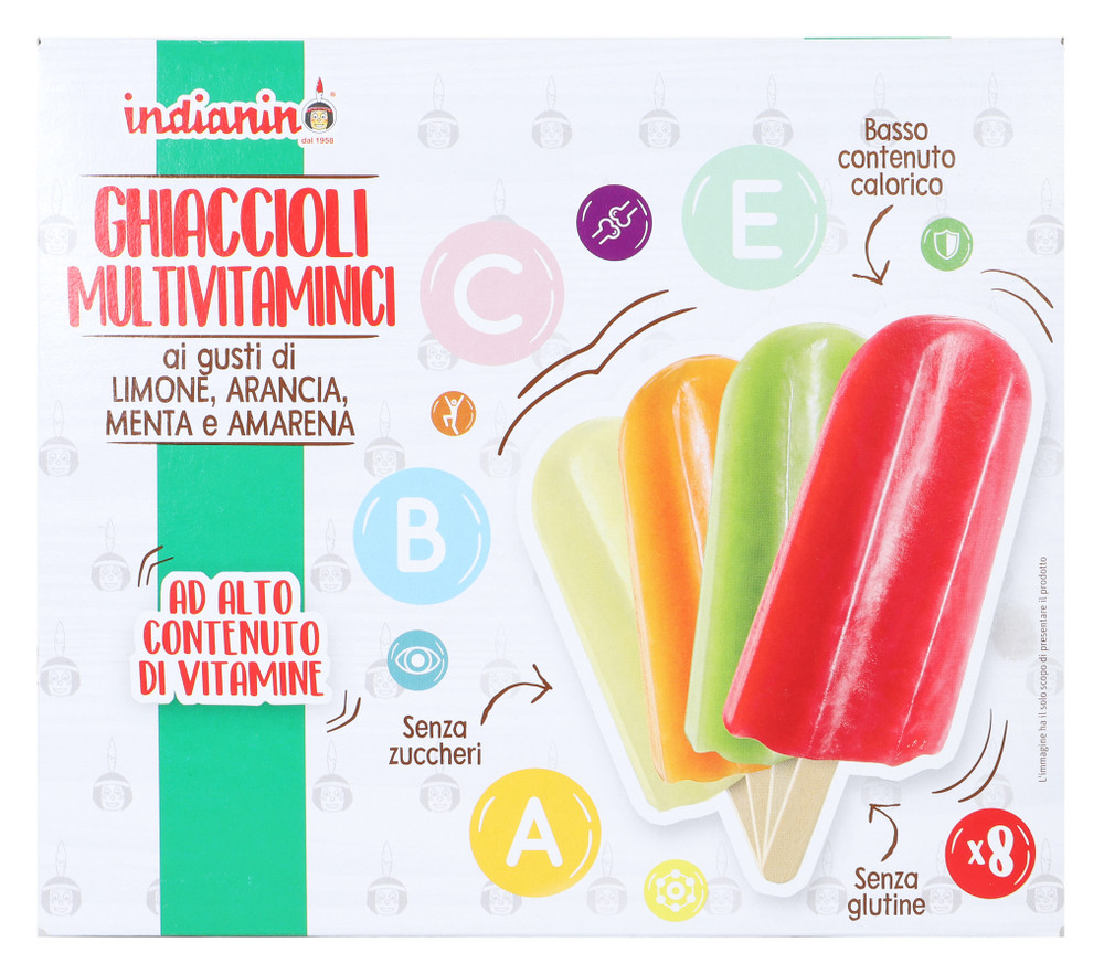 Ghiaccioli Assortiti Multivitaminici 8 Pz Indianino - Foto 1