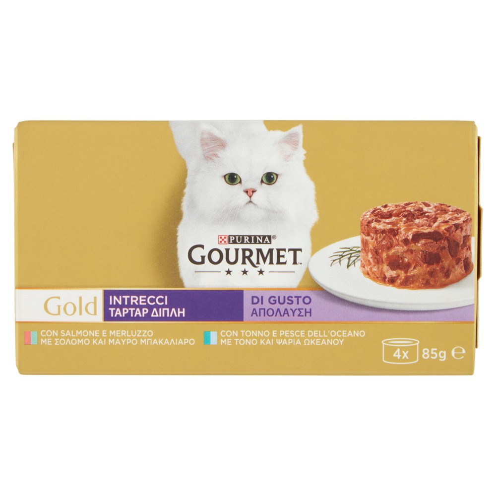 Alimento Umido Per Gatti Intrecci Salmone E Tonno Gormet Gold - Foto 1