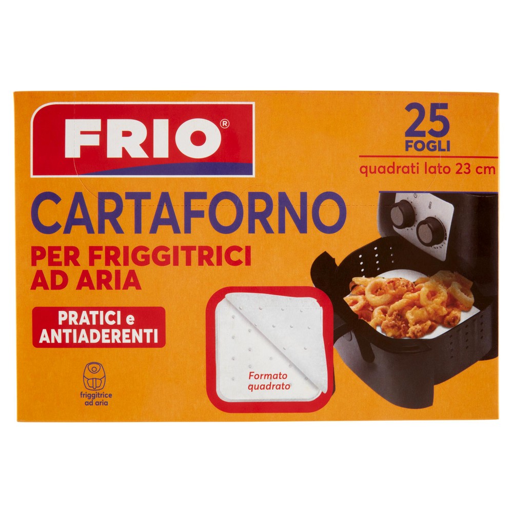 Frio Cartaforno Per Friggitrici Ad Aria 25 Fogli Quadrati 23 Cm - Foto 1