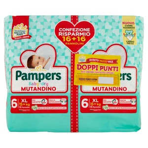 Pannolini Pampers Baby Dry Mutandina XL Conf.Da 32