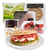 Puccia Classica x2 con Crudo, Mozzarella di Bufala, Pomodoro e Insalata