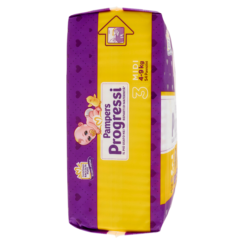 54 Pannolini Progressi Taglia 3 Midi Pampers - Foto 2
