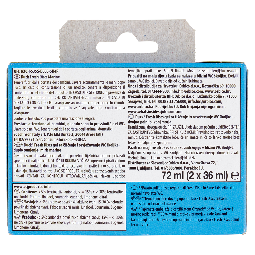 Igienizzanti Gel Per Wc Marine O Lime Fresh Discs Duck Doppia Ricarica - Foto 3