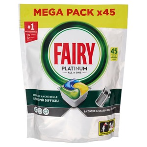 Pastiglie Detersivo Lavastoviglie Platinum Limone 45 Caps Fairy - Foto 1