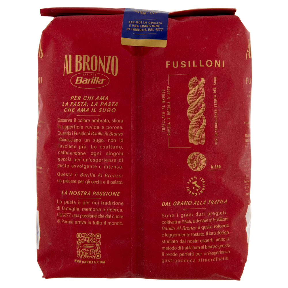 Pasta Fusilloni N.380 Al Bronzo Barilla - Foto 3