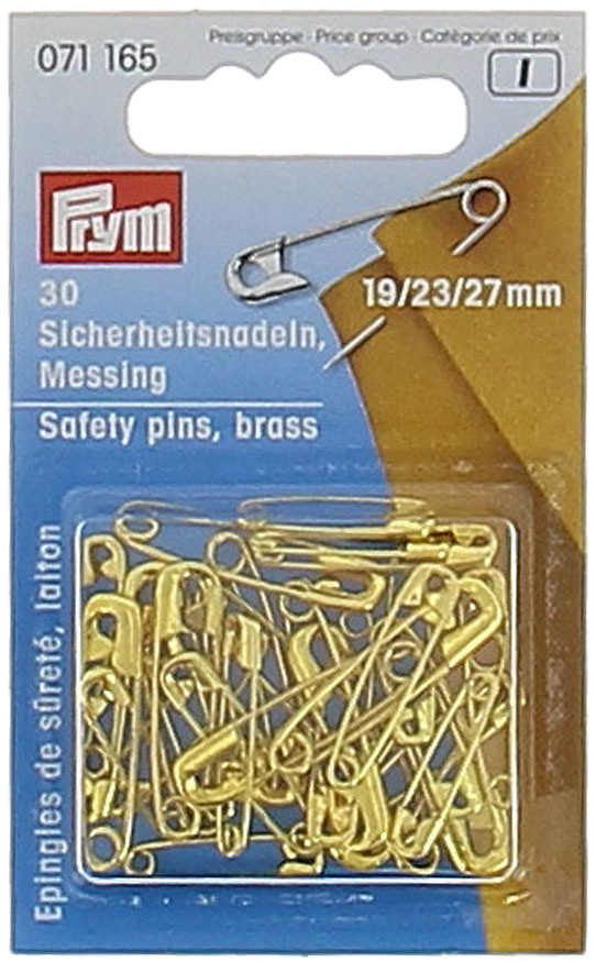 30 Spille Di Sicurezza In Ottone Giallo Inossidabile Prym - Foto 1