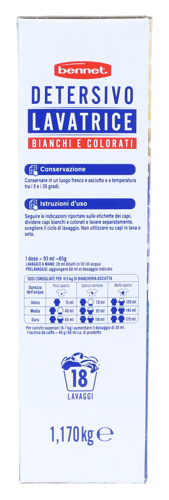 Detersivo In Polvere Per Lavatrice Capi Bianchi E Colorati 18 Lavaggi - Foto 2