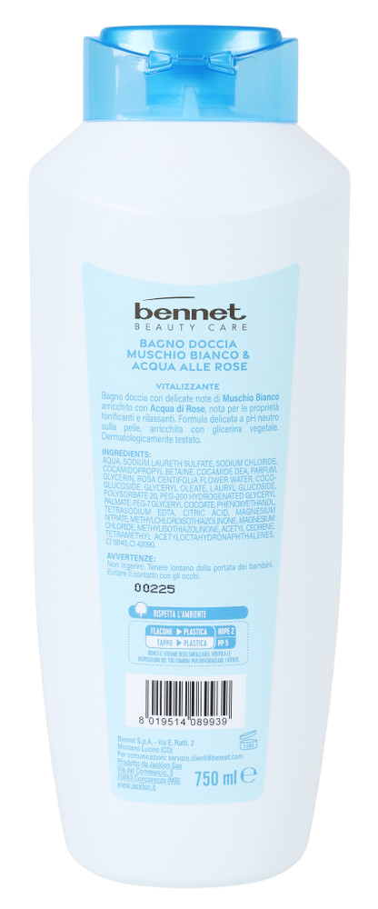 Bagnodoccia Muschio Bianco E Acqua Di Rose Bennet - Foto 3