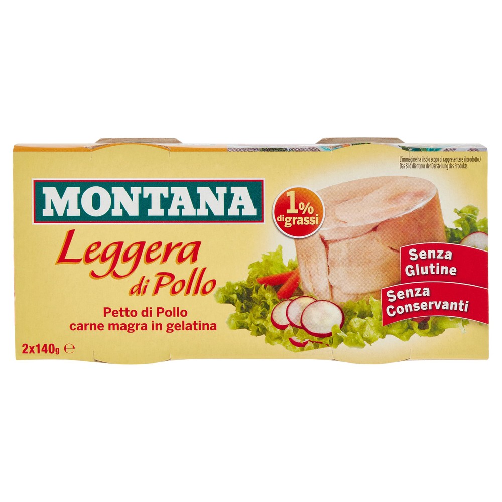Carne In Scatola Leggera Di Pollo 2x140g Montana - Foto 1
