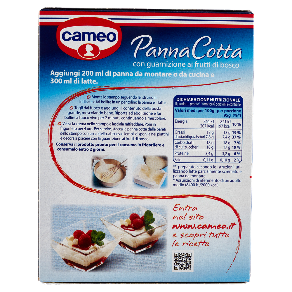Preparato Per Panna Cotta Con Guarnizione Ai Frutti Di Bosco Cameo - Foto 3