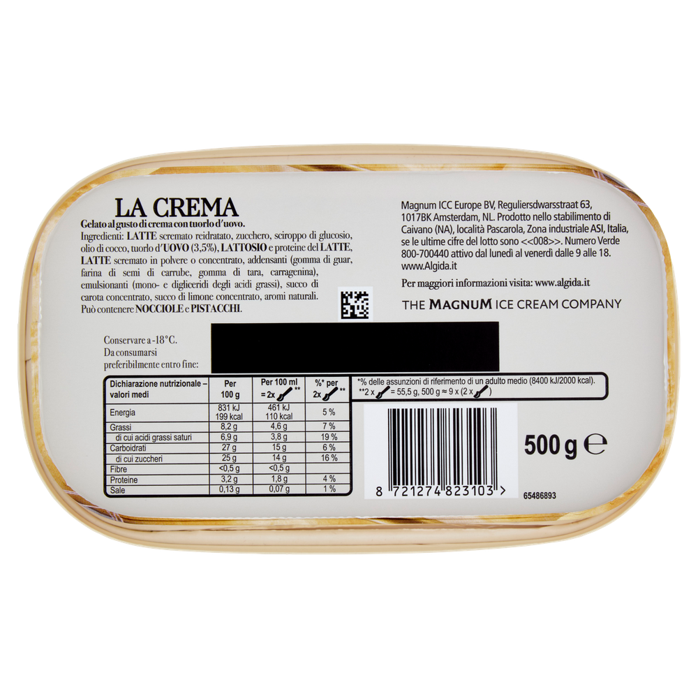 Vaschetta Gelato Crema Algida Carte D'or Algida - Foto 3