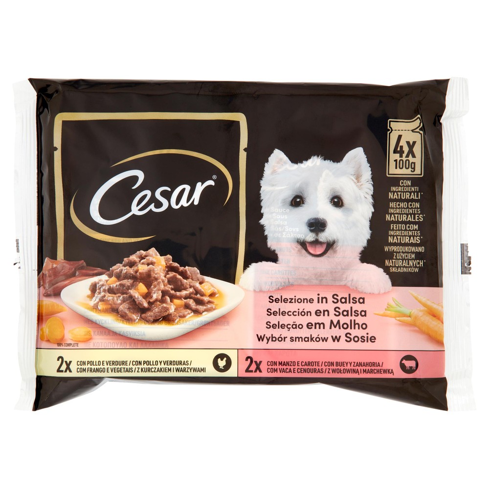 Cesar Delicatezze Del Giorno Selezione In Salsa 4x100g - Foto 1