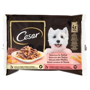 Cesar Delicatezze Del Giorno Selezione In Salsa 4x100g - Foto 1