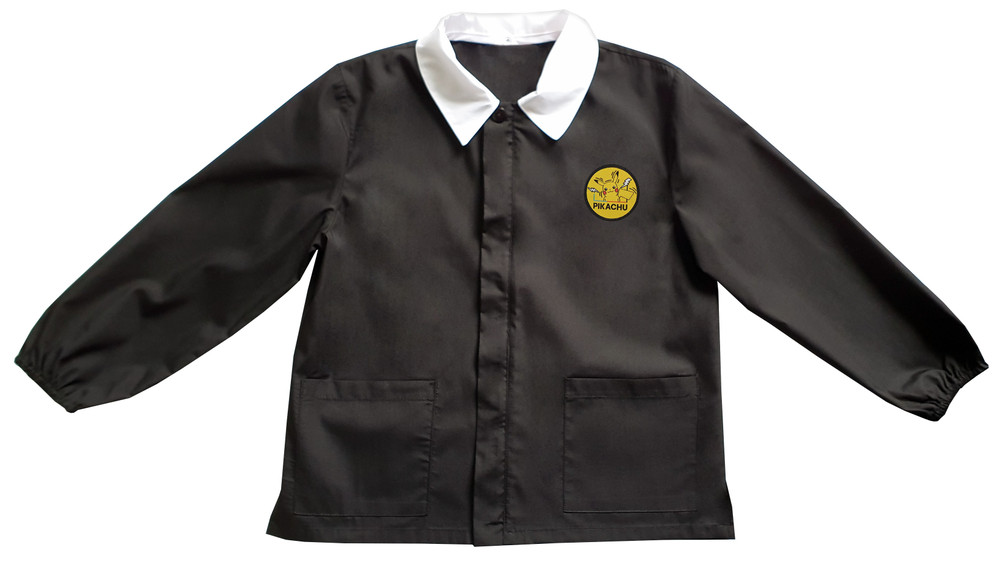 Casacca Scuola Bambino Con Cerniera 6 Anni Nero Ricamo Pokemon - Foto 1