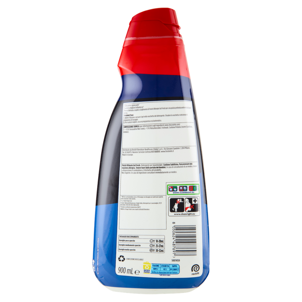 Detergente Per Lavastoviglie Finish Gel Ultimate Fresh 50 Lavaggi - Foto 3