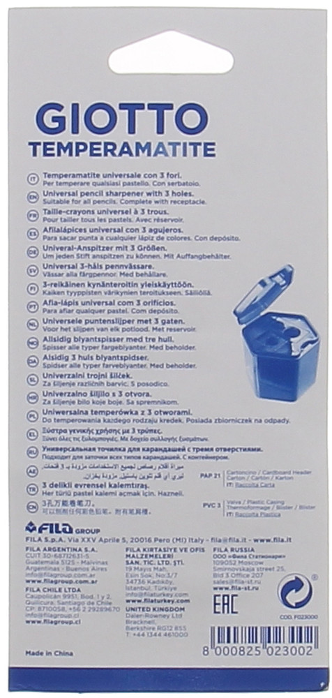 Temperamatite Universale 3 Fori Giotto - Foto 3