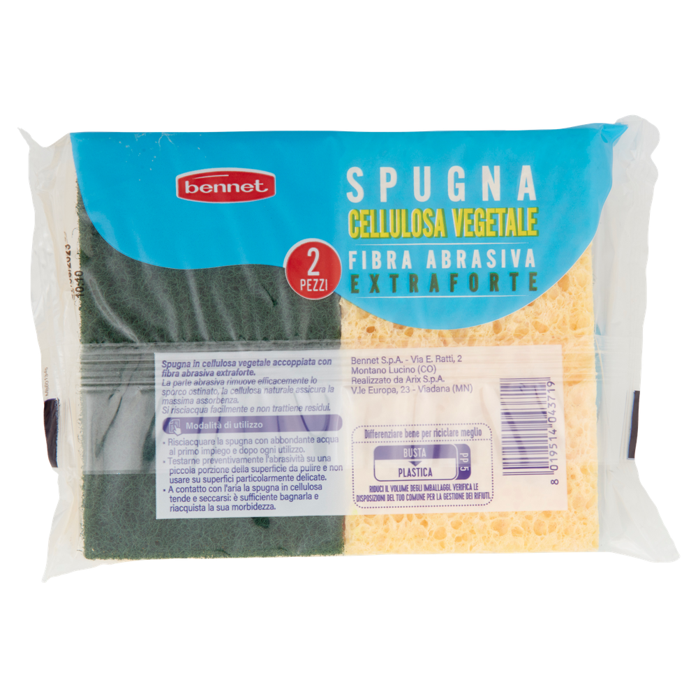 Spugna Abrasiva In Cellulosa Con Fibra Extraforte Bennet - Foto 3