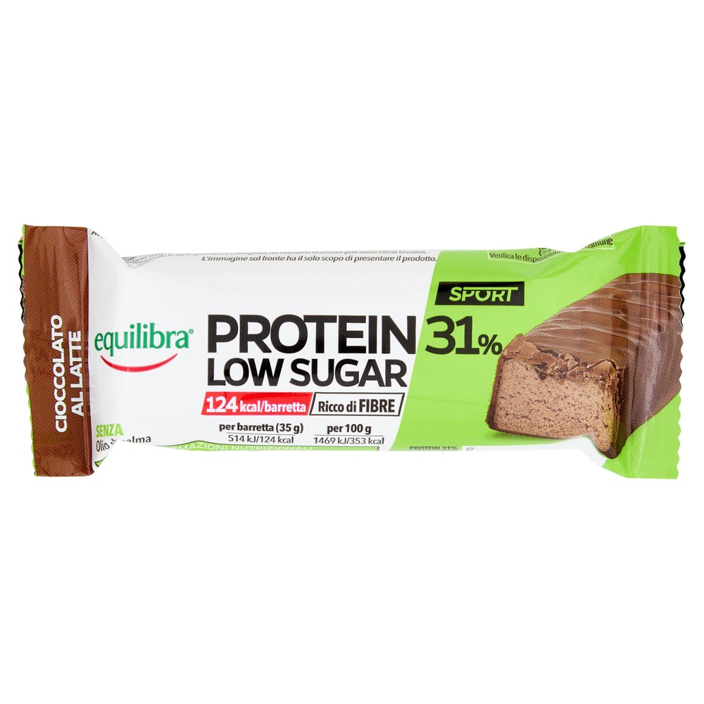 Barretta Sport Protein 31% Low Sugar Cioccolato Al Latte Equilibra - Foto 1